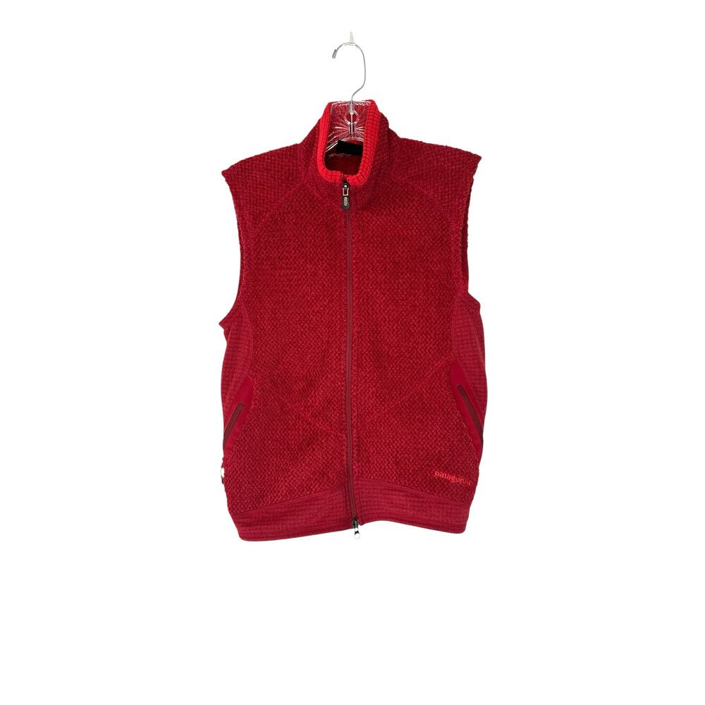 Patagonia Red R2 Regulator Mock Neck Fleece Polartec Outdoor Sleeveless Vest